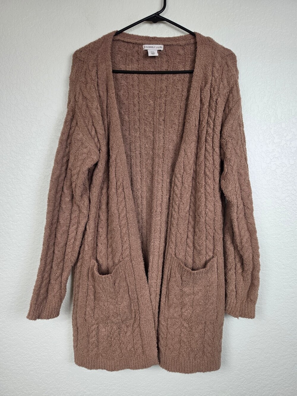 Anthropologie Sincerely Jules Cozy Cable Knit Cardigan XS